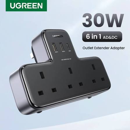 UGREEN 30W Outlet موسع (2A1C)S530