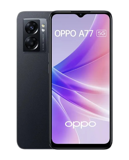هاتف OPPO A77 5G | ذاكرة 4 جيجا بايت | سعة تخزين 64 | فايف جي -أسود