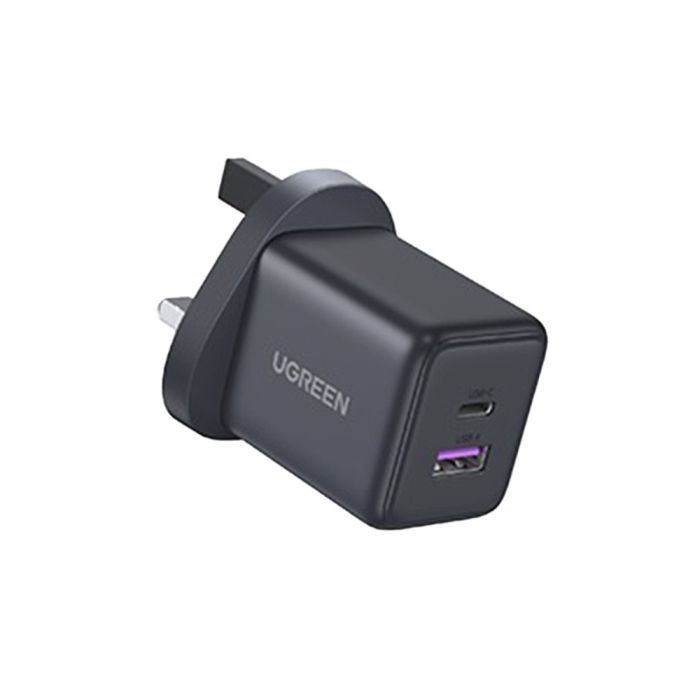 UGREEN 30W One منفذ USB-C GaN سريع شاحن UK رمادي فلكي