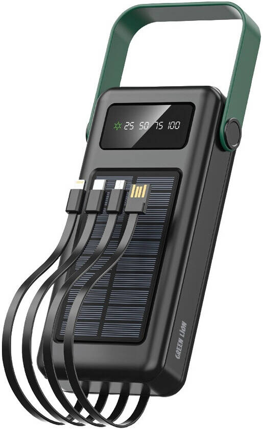 أخضر lion شمسي max 30000mah powerbank