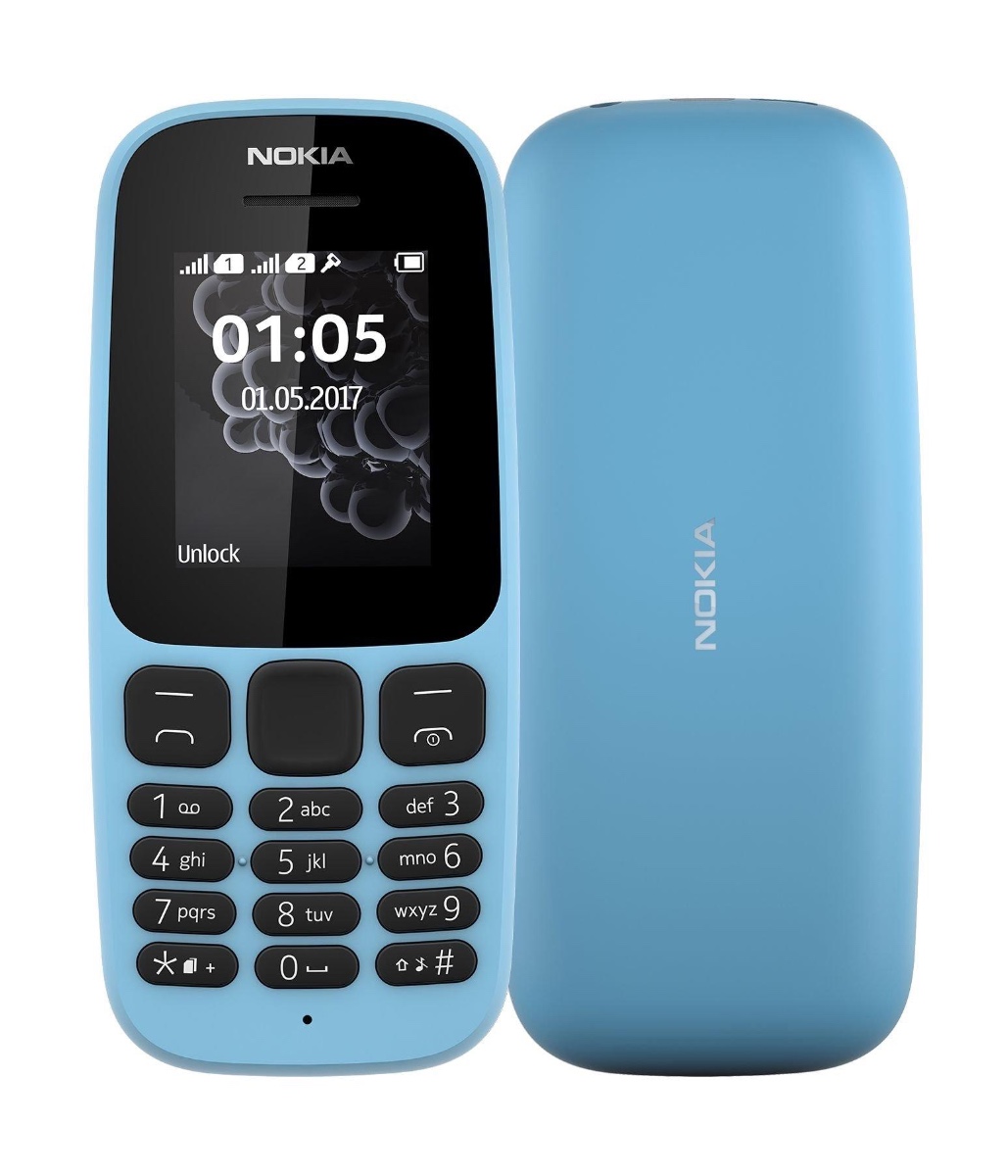 هاتف نوكيا ١٠٥ الذكي – ٤ ميجا بكسل – يدعم خطين – شاشة ١,٨ بوصة – أزرق