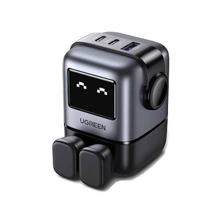 UGREEN Uno RG 65W 3-منفذ GaN سريع شاحن UK رمادي 25686