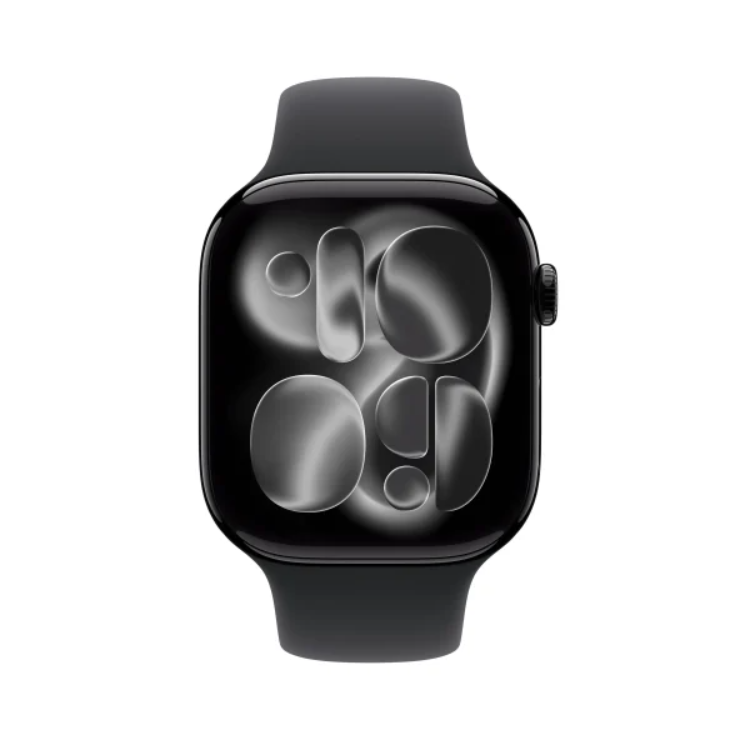 Apple Series 11 GPS 46mm ساعة — Jet أسود ألومنيوم, أسود سوار رياضي