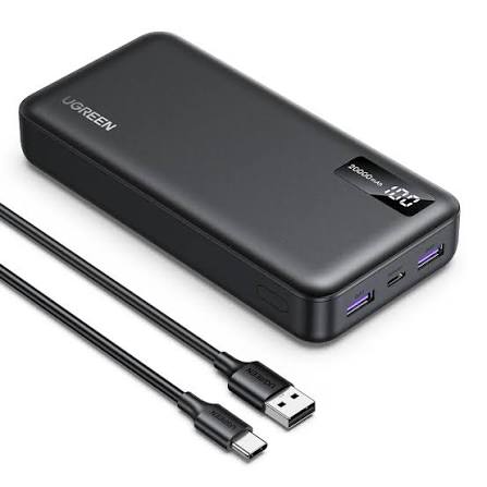 UGREEN 20000mAh PD-20W 2-way شحن سريع أسود