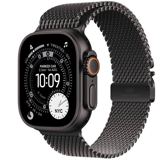 Apple Ultra 2 Cell 49mm تيتانيوم أسود ميلانيز Loop ساعة